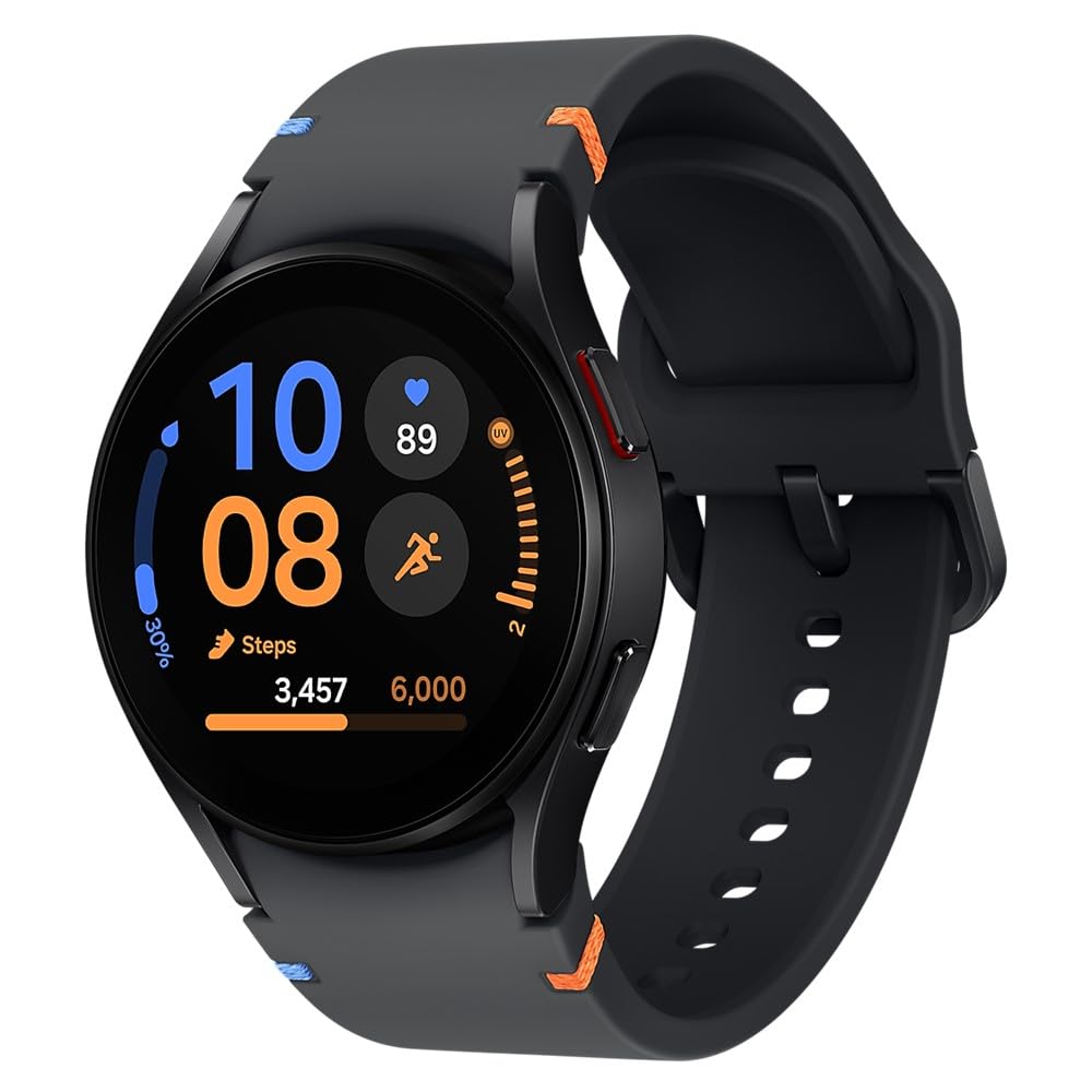 Samsung Galaxy Watch FE (40mm) AI Smartwatch w/ 1.2" Amoled Screen Wear OS 5 Wi-Fi Bluetooth Heart Rate International Model R861N (Black)