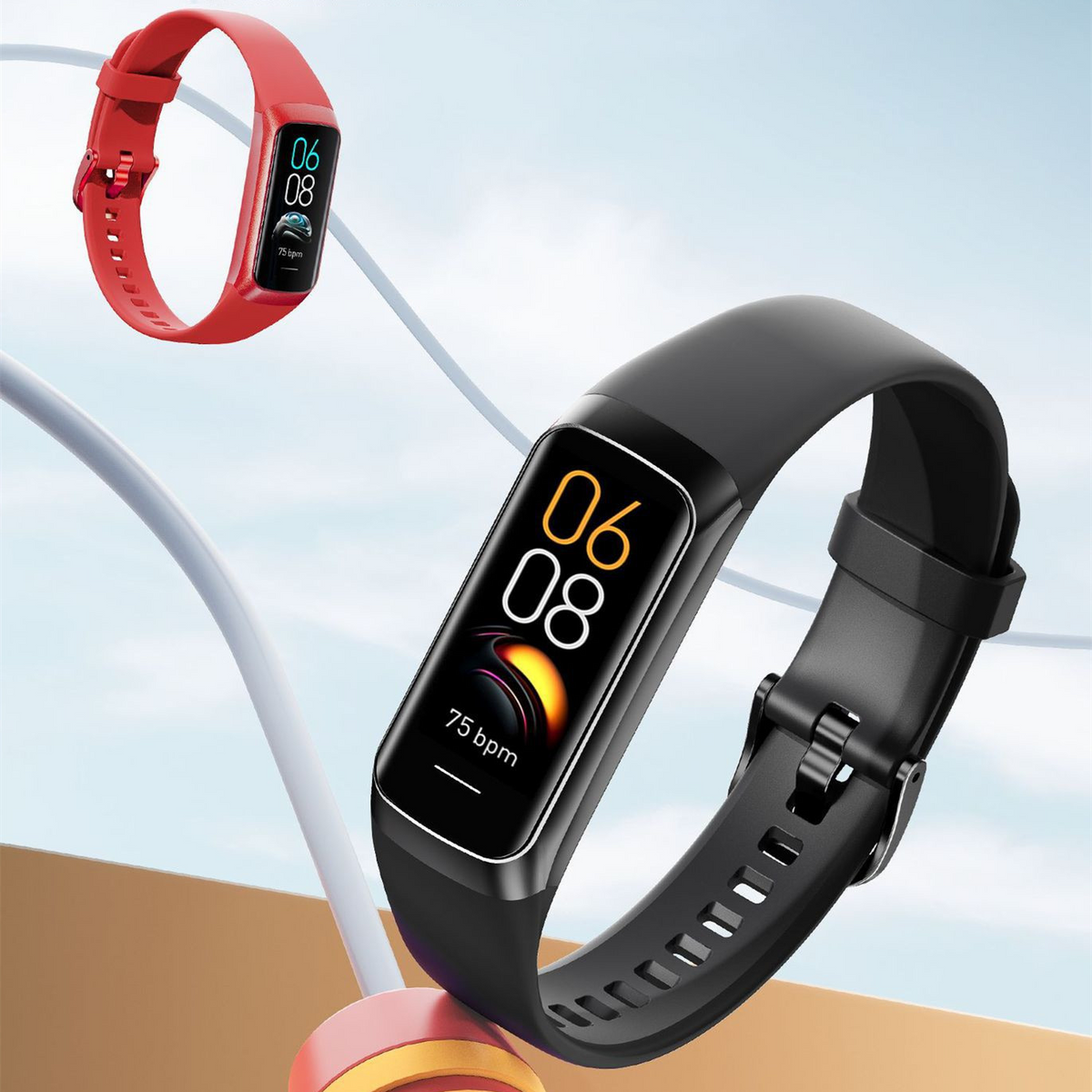 C60 Smartwatch with 1.1" Display, Heart Rate, BP & Temperature Monitor